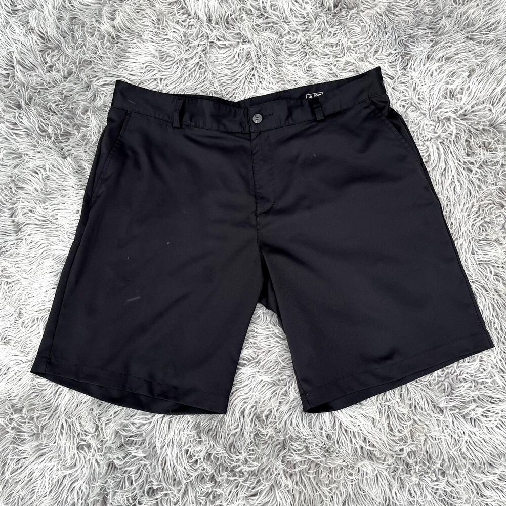 Adidas Climalite Activewear Flat Front Golf Shorts Black Mens 38 Lightweight